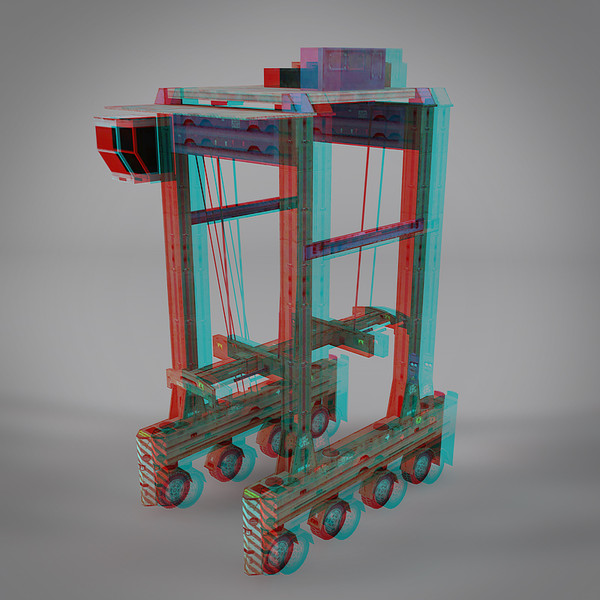 3d model crane terminal container - Gantry Crane (Container Terminal) by NesAn Studio
